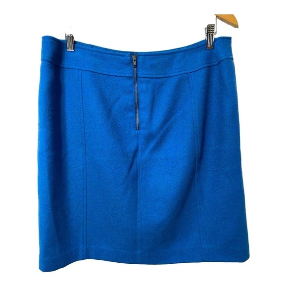 Talbots Royal Blue Straight Wool Blend Skirt size 12 - Picture 2 of 8